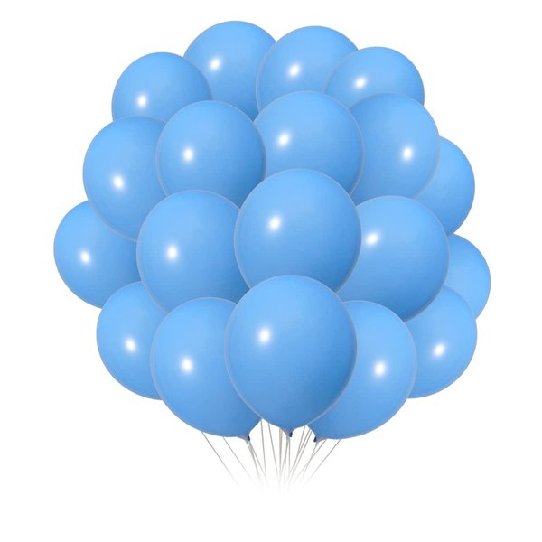 ZWZLIULIAN 300 Pack Light Blue Balloons, Light Blue Balloons 12 inch, Matte Latex Light Blue Balloons Bulk, sky Blue Balloons for Various Party Balloon Arch Garland, Baby Blue Balloons Decorations