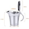 Gravy boat Stainless Steel Insulated Jug with Hinged Lid Ideal for Gravy or Cream at Thanksgiving, Stainless Steel Gravy Boat Sauce (450ML) (silver)
