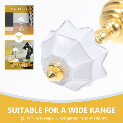 Uonlytech Dollhouse Lamp Led Table Lamp 3 Pcs Miniature Lamp Decorative Mini Light Miniature Lamp Model Miniature Furniture Model Led Desk Lamp Vintage Home Decor Dollhouse Desk Lamp