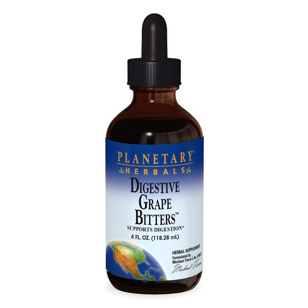 Planetary Herbals Digestive Grape Bitters Herbal Supplement, 4 Fluid Ounce