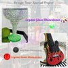 qiipii 3 Boxes 5070PCS Black Resin Flatback Rhinestones for Crafting Pure Black Flatback Jelly Stones 2mm 3mm 4mm 5mm 6mm Non Hotfix Dark Black Gems Diamonds for Nails Tumblers Mugs Bottles DIY Crafts