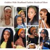 XTREND Wide Headbands For Women Non Slip Fashion Stretch Headband Boho Head Bands Women's Hair Band Turban Sports Hairband Girls Accessories 6 Pcs（Black, Dark gray, Navy blue, Red, White, Light gray）