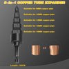 HVAC Repair Tool, Swage Tube Expander 5 in 1 Air Conditioner Copper Pipe Expander Swaging Drill Set Copper Tubing Tool with 1/4, 3/8, 1/2, 5/8, 3/4 Bits