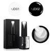 VENALISA 2Pcs 15ml Black White Gel Nail Polish Kit, Nail Gel Polish Set Soak Off UV LED Nail Art Starter Manicure Salon DIY at Home