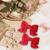 Hair Bow Clips (Red)