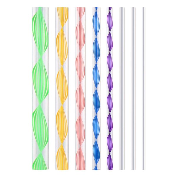 SUPVOX 8pcs Dotting Rods Acrylic Twist Sticks Wax Pencil Manicure Nail Art Tool