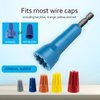 Wire Twister,Wire Twisting Tool,Wire Nut Twister,Spin-Twist Wire Connector Socket,Wire twist tool with 1/4" Chuck,2 Pack,(Blue)