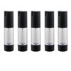 Tvoip 5Pcs/Lot 15ml Airless Vacuum Pump Home Travel Lotion Bottles Refillable Cosmetics Packing dispenser (Black)
