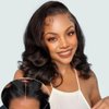 Glueless Wigs Human Hair Upgraded No Glue Short Bob Lace Front Wigs Pre Plucked Wear and Go Glueless Wig 4x4 Closure Wigs Human Hair Body Wigs (16lnch)