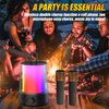 Portable Karaoke Machine, Bluetooth Speaker with 2PC Wireless Microphone, LED Lights, and USB/TF Card Support for Home, Parties, and Events (Black)