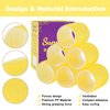 Self grip hair roller set,18 pcs,Hair rollers with hair roller clips and comb,Salon hairdressing curlers,DIY Hair Styles, Sungenol 3 Sizes Yellow Hair Rollers in 1 set