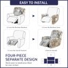 Iauddy Recliner Slipcover-Stretch Soft Slip Reclining Chair Slipcovers 4-Pieces Furniture Protector for Recliner with Pocket Fitted Sofa Couch Cover Lazy Boy Chair Cover