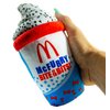 PAWzarre - McFurry Retro Shake Squeaky Plush Dog Toy- Parody Mc Donalds Mc Flurry Milk Shake Toy- Cookies N Cream- Fun Creative Dog Toy