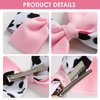 2PC Cow Print Hair Bow Clips 4 Inch Pink Cowgirl Pigtail Bows Farm Party Costume Hair Accessories