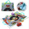 9PCS Soft Car Toys for 1-3 Year Old Boys and Girls, Infant Plush Car Toys with Playmat Map and Storage Bag, Ideal 1st Birthday Gifts for Toddler Boys Aged 6-18 Months