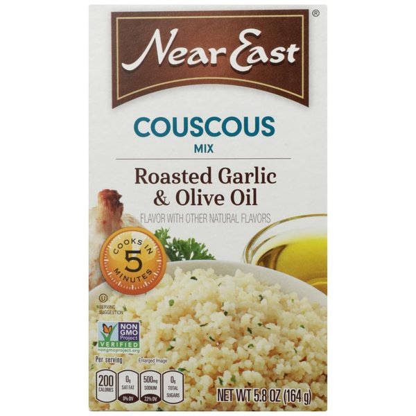 Near East, Couscous, Roasted Garlic & Olive Oil Mix, 5.8oz Box (Pack of 4)