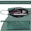 Ezindraw Travel Case Compatible with Dyson Airwrap & Curling Iron, Portable Carrying Waterproof Organizer for Hair Attachments, Portable Carrying Storage Case for Hair Dryer (Emerald Green)