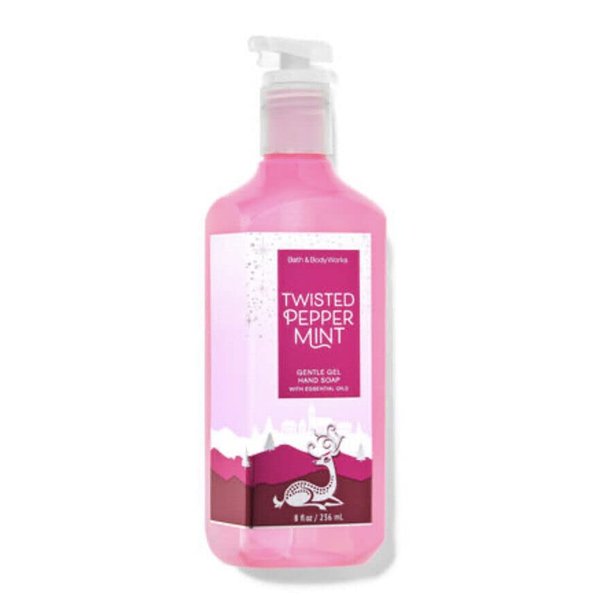 Bath and Body Works Twisted Peppermint Gentle Gel Hand Soap with Essential Oils , 8 Fl Oz
