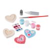 Melissa & Doug Created by Me! Wooden Heart Magnets Craft Kit (4 Designs, 4 Paints, Stickers, Glitter Glue) 8.75 x 5