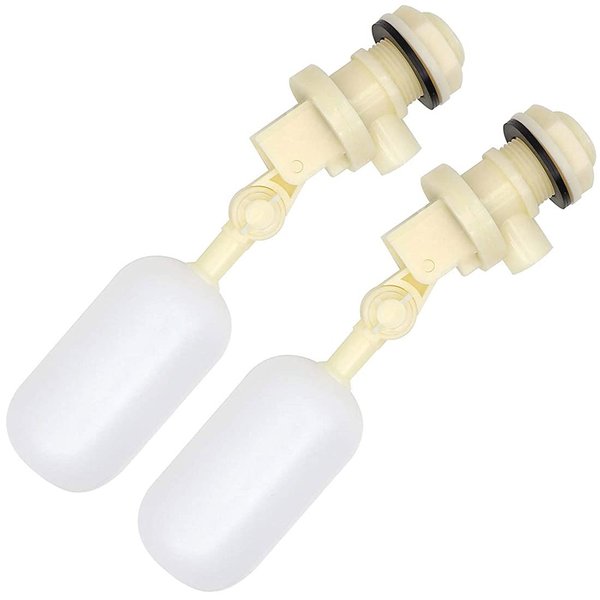 1/2" Float Valve, Shut Off Plastic Water Float Valve for Stable Water Float Ball Valve Horse Cattle Goat Sheep Pig Dog Farm Supplies 2 Pack