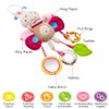 Sealive 4 Piece Baby Stroller Toy Sensory Musical Toys, Soft Rattles Hanging Plush Activity Crib Car Seat Toys for Babies Boy Girl