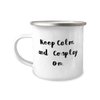 Reusable Cosplaying, Keep Calm and Cosplay On, Cosplaying 12oz Camper Mug From