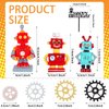 11 Pieces Robot Cake Toppers for Boys Robot Birthday Cake Topper Gear Happy Birthday Robot Cake Cupcake Decorations Robot Themed Party Decorations Robot Figurine for Robot Birthday Party Supplies