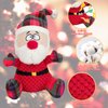 Rypet Pet Christmas Toy Dog Stuffed Squeaky Toys Puppy Durable Plush Toy Santa Dog Toy for Medium Small Dogs