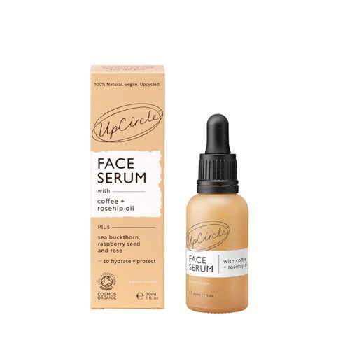 UpCircle Organic Face Serum With Coffee Oil 1oz - Vitamin C, Rosehip Oil Fades Dark Spots + Sea Buckthorn Keeps Skin Supple - Natural Hydrating Facial Oil - Vegan + Cruelty-Free