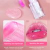 Bossup Color Changing Lip Oil,Warm Change Moisturizing Lip Gloss,Magic Big Brush Color Changing Lip Oil,Moisturized & sparkling,Long Lasting Nourishing Lip Glow Oil Non-sticky Primer Lip Tint(02)