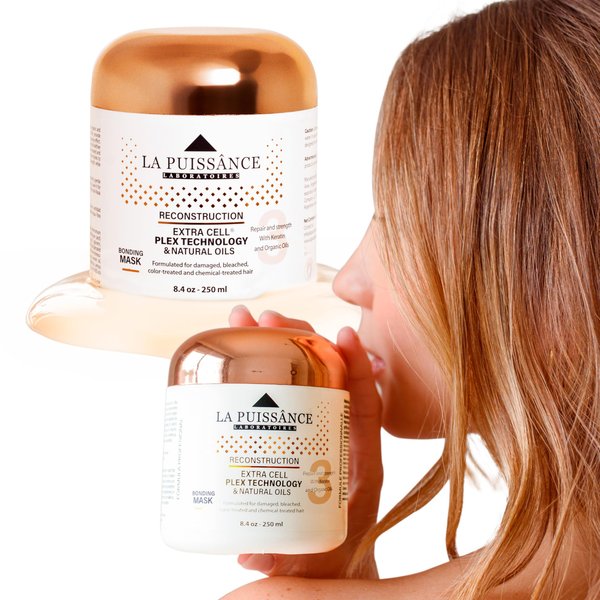 LA PUISSANCE Extra Cell Plex Hair Mask - Deep Conditioning Treatment for Damaged Hair - Ideal for Color-Treated, Bleached & Chemically-Treated Hair - 8.5 fl oz