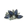 Generic Small blue or clear rhinestone flower alligator hair clip for fine thin hair (Primary color: Blue)