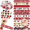 Cherisnowy 48 PCS Ladybug Party Favors 24PCS Tattoos Sticker 24PCS Slap Bracelets Wristbands Perfect for Themed Birthday Baby Showers or Classroom Rewards Ideal Decor and Gifts for Girls and Boys