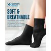 Doctor's Select Diabetic Socks for Women & Men (4 Pairs) | Ankle Black Socks Woman | Non Binding Moisture Wicking Womens Diabetic Socks Size 9-11