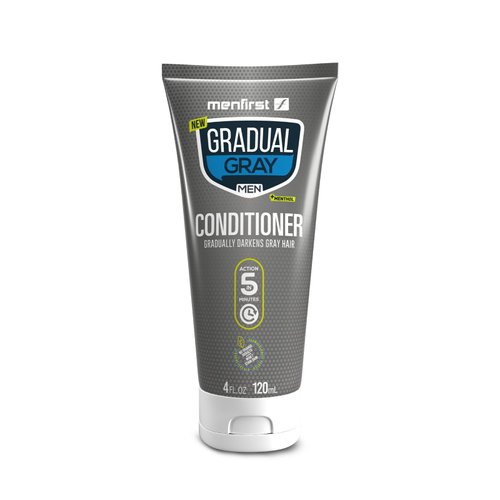 MENFIRST Gradual Gray Darkening Conditioner for Men - Anti Gray Hair Conditioner, Darkens, Thickens, and Hydrates Hair - Sulfate and Paraben-Free - Reverse Gray Hair Treatment - 4 Fl. Oz