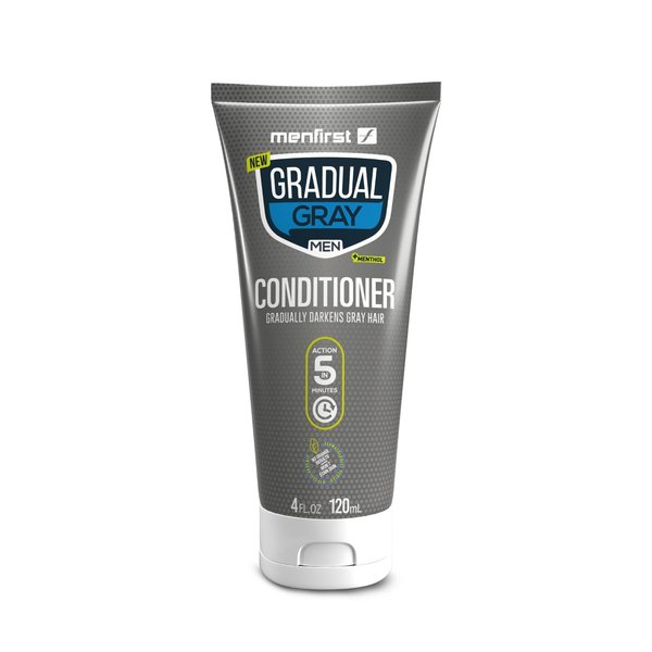 MENFIRST Gradual Gray Darkening Conditioner for Men - Anti Gray Hair Conditioner, Darkens, Thickens, and Hydrates Hair - Sulfate and Paraben-Free - Reverse Gray Hair Treatment - 4 Fl. Oz