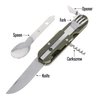 ASR Outdoor 6 in 1 Camping Utensil Camp Kitchen Multi-Tool with Carrying Case and Bottle Opener