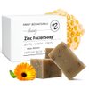 Sweet Bee Naturals Beauty Zinc Facial Soap – Smoothing and Moisturizing Face Wash for Sensitive, Acne-Prone Skin, Redness & Rashes – With Zinc, Honey and Hydrating Formula – 3.75 Ounce