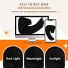 Full Shine Black Hair Extensions Clip in Human Hair 18 Inch Pu Weft Clip in Extensions Real Human Hair Double Weft Natural Black Straight Clip in Hair Extensions Invisible 8Pcs 120 Grams