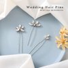 JAKAWIN Rhinestone Bride Wedding Hair Pins Silver Crystal Hair Piece Bridal Hair Accessories for Women and Girls (Pack of 3) HP178