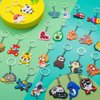 Alomois 80pcs Cartoon Keychain for Kids Party Favors Bulk Cute Keychain for Carnival Prizes Classroom Prizes Goodie Bag Stuffers Birthday Party Favors