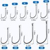 Baitholder Fishing Hooks,120pcs Barbed Beak Bait Holder Hooks Long Shank 2 Barbs Fishing Hooks Carbon Steel Offset Jig Fishing Hooks for Saltwater Freshwater Size 4#-6/0