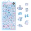 3D Cute Stickers Cartoon Blue Rabbit Puff Stickers Kawaii Mini Puffy 3D Reusable Tiny Patch for Scrapbooks Planner Journals Laptops Phone Case Decoration