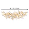 Jakawin Bride Crystal Wedding Hair Vine Gold Rhinestone Hair Piece Bridal Headpiece Hair Accessories for Women and Girls HV162