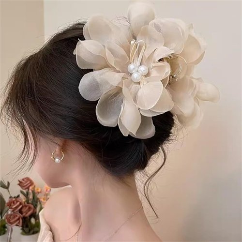 Flower Hair Claw Clip Floral Hair Barrettes Hair Pins Hair Accessories Hairpin for Women and Girls 1 PC-063#28