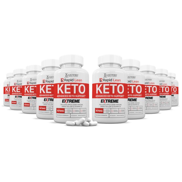 (10 Pack) Rapid Lean Keto ACV Extreme Pills 1675MG Keto Support Blend Capsule Alternative to Keto ACV Gummies Formulated with Apple Cider Vinegar Extra Virgin Olive Oil Powder Green Tea 600 Capsules