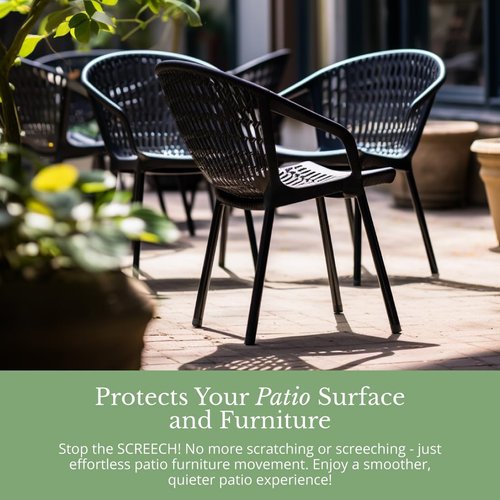 7/8" Round Chair Leg Feet Glide, Protect Your Indoor and Outdoor Furniture, Furniture Sliders, Floor Protector, Pack of 25, Black