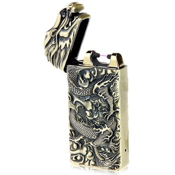 Kivors Electric Lighter Dragon Lighter Dual Arc Lighter USB Rechargeable Windproof Flameless Plasma Lighter