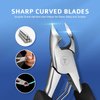 Nail Clipper for Ingrown or Thick Nail, Kaasage Podiatrist Toenail Clippers with Surgical Stainless Steel Sharp Curved Blades & Anti-Slip Handle, Professional Nail Cutter for Men, Women and Seniors