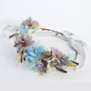 MingXiu Flower Crown Flower Crowns for women Boho Flower Headband Adjustable Floral Headpiece Hair Wreath Wedding Festival Party Floral Crown.(blue)